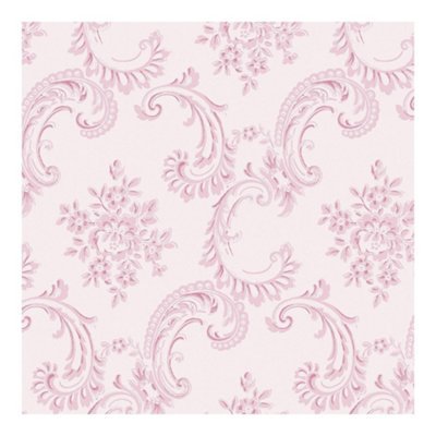 Shabby Chic by Rachel Ashwell Boudoir Beauty Pink Floral Wallpaper