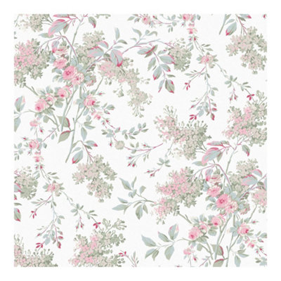 Shabby Chic by Rachel Ashwell Chelsea Fresh White Floral Wallpaper