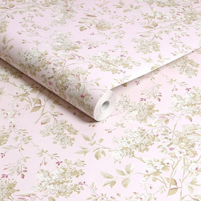 Shabby Chic by Rachel Ashwell Chelsea Pink Floral Wallpaper