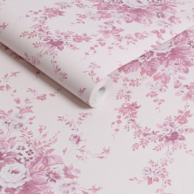Shabby Chic by Rachel Ashwell Garden Floral Pink Tonal Floral Wallpaper