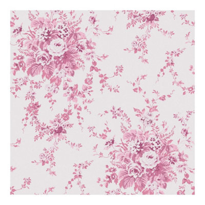 Shabby Chic by Rachel Ashwell Garden Floral Pink Tonal Floral Wallpaper