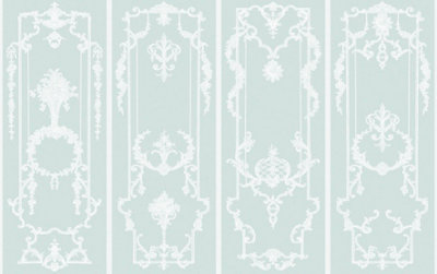 Shabby Chic by Rachel Ashwell Panel Francaise Blue Fixed Size Print to Order Mural