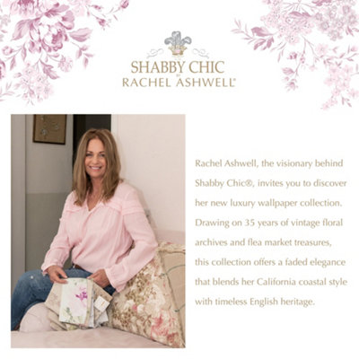 Shabby Chic by Rachel Ashwell Panel Francaise Blue Fixed Size Print to Order Mural