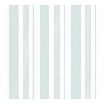 Shabby Chic by Rachel Ashwell Watercolour Stripe Blue Wallpaper