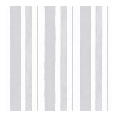 Shabby Chic by Rachel Ashwell Watercolour Stripe Grey Wallpaper