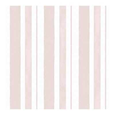 Shabby Chic by Rachel Ashwell Watercolour Stripe Pink Wallpaper