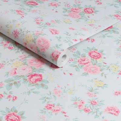 Shabby Chic by Rachel Ashwell Wild Flower Blue Floral Wallpaper