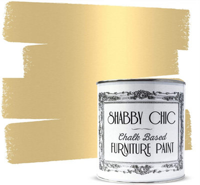 Shabby Chic Chalk Based Furniture Paint 1 Litre Antique Gold