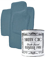 Shabby Chic Chalk Based Furniture Paint 1 Litre Cottage Blue