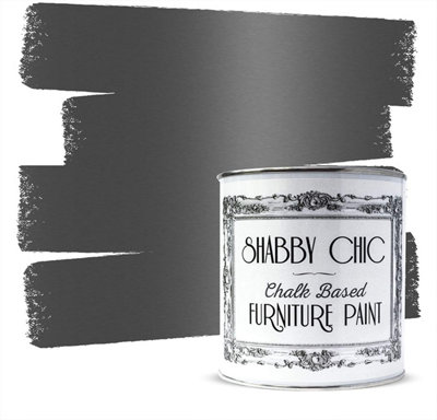 Shabby Chic Chalk Based Furniture Paint 1 Litre Metallic Gun Metal