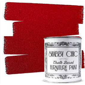 Shabby Chic Chalk Based Furniture Paint 1 Litre Metallic Red