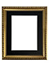 Shabby Chic Gold Frame with Black Mount for Image Size 10 x 8 Inch