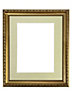 Shabby Chic Gold Frame with Light Grey Mount for Image Size 40 x 30 CM
