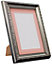Shabby Chic Gun Metal Frame with Pink Mount for Image Size 5 x 3.5 Inch
