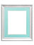 Shabby Chic White Frame with Blue Mount for Image Size A3