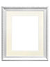 Shabby Chic White Frame with Ivory Mount for Image Size A4