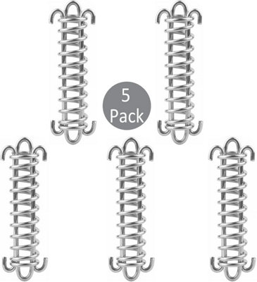 Shade sail fixing kit - 5 stainless steel spring rope loops for garden