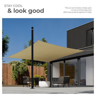 Shade Sail - rectangular with UV protection 50+, water-repellent - 4 x 4 m