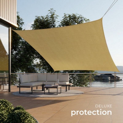 Shade Sail - rectangular with UV protection 50+, water-repellent - 4 x 4 m