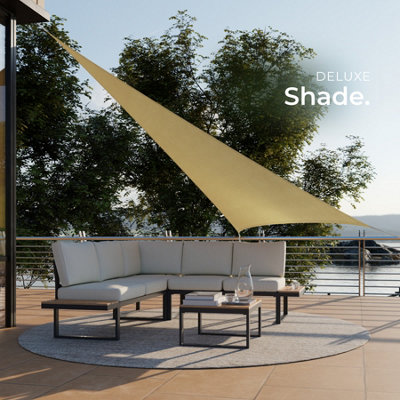 Shade Sail - triangular with UV protection 50+, water-repellent - 4 x 4 x 4 m