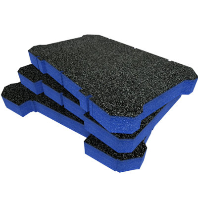 Shadow Foam Flex STACK PACK 3 Piece Storage System Inserts (Blue 50mm)