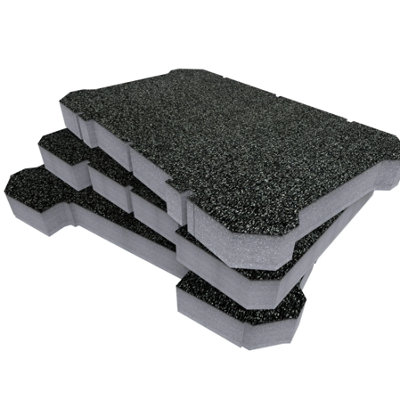 Shadow Foam Flex STACK PACK 3 Piece Storage System Inserts (Grey 50mm)