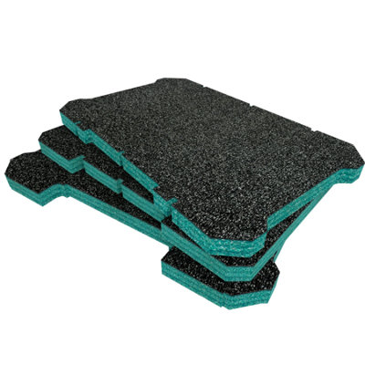 Shadow Foam Flex STACK PACK 3 Piece Storage System Inserts (Teal 30mm)