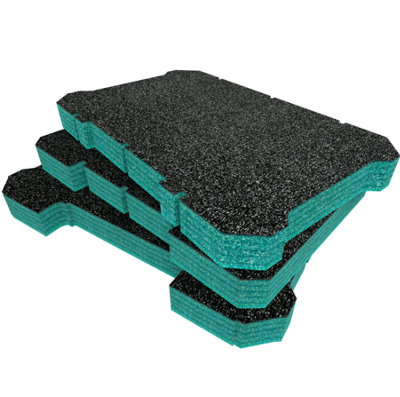 Shadow Foam Flex STACK PACK 3 Piece Storage System Inserts (Teal 50mm)