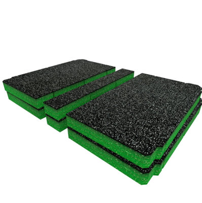Shadow Foam Flex STACK PACK Big Organiser Foam Inserts (Green 30mm)