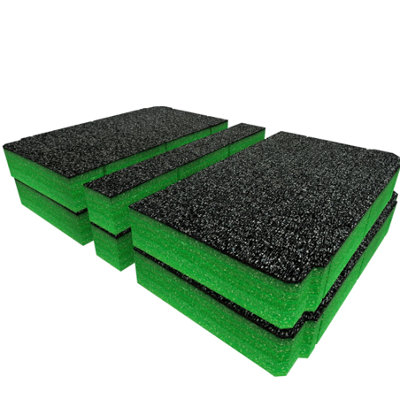 Shadow Foam Flex STACK PACK Big Organiser Foam Inserts (Green 50mm)