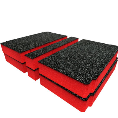 Shadow Foam Flex STACK PACK Big Organiser Foam Inserts (Red 50mm)