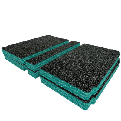 Shadow Foam Flex STACK PACK Big Organiser Foam Inserts (Teal 30mm)