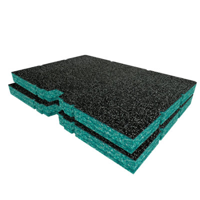 Shadow Foam Flex STACK PACK Drawers Foam Inserts Easy To Clean (Teal 30mm)