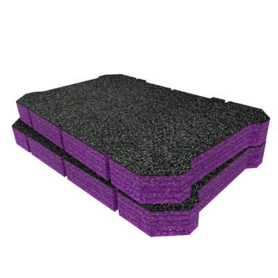 Shadow Foam Flex STACK PACK Top Box Foam Inserts Easy To Clean (Purple ...