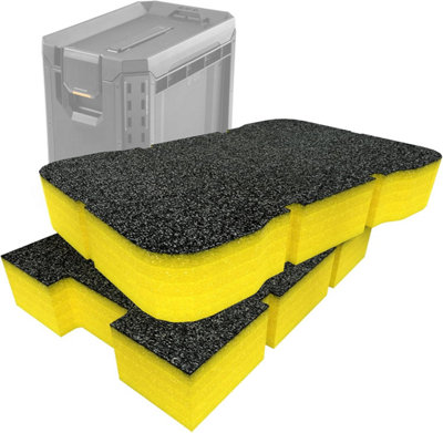 Shadow Foam Insert For Toughbuilt StackTech Compact Tool Box (Yellow 50mm)