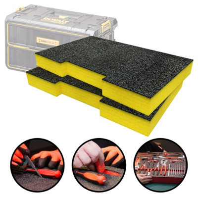 Shadow Foam Inserts for DeWalt ToughSystem 2.0 Drawers (Yellow 50mm)