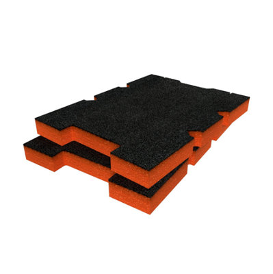 Shadow Foam Klein MODbox Component Box Half Width Foam Inserts (Orange ...