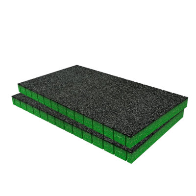 Shadow Foam QBRICK SYSTEM PRIME TOOLBOX 250 Foam Inserts (Green 30mm)
