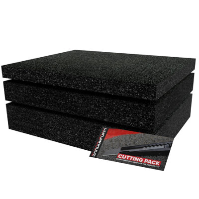 Shadow Foam Starter Kit 400 x 320mm Cut and Peel Foam (Black Mixed)