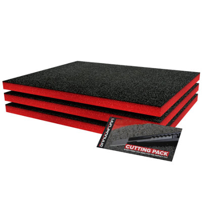 Shadow Foam Starter Kit 400 x 320mm Cut and Peel Foam (Red 30mm)