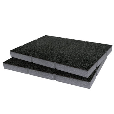 Shadow Foam Tactix 2 Drawer Tool Chest Drawer Foam Inserts (Grey 30mm)