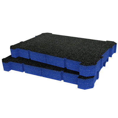Shadow Foam Tactix 2 Drawer Tool Chest Top Box Foam Inserts (Blue 50mm)