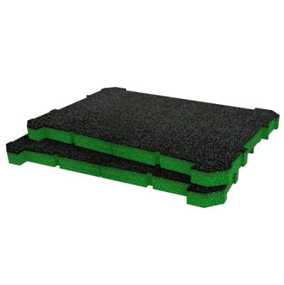 Shadow Foam Tactix 2 Drawer Tool Chest Top Box Foam Inserts (Green 30mm)
