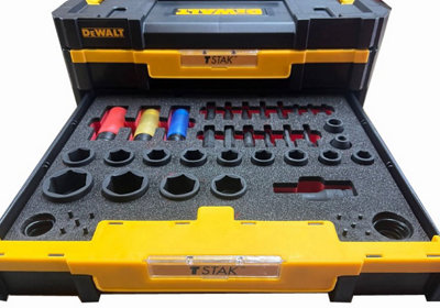 Shadowfoam SFI-DTSD130Y DeWalt TSTAK Shallow Box Insert Single Pack ...