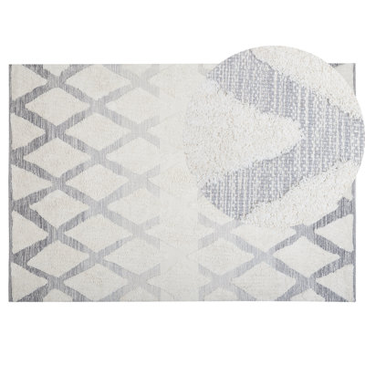 Shaggy Area Rug 140 x 200 cm Beige and Grey PENDIK