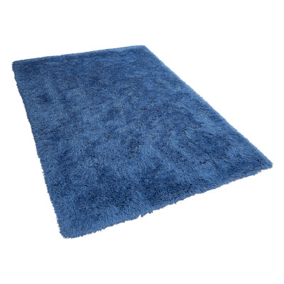 Shaggy Area Rug 140 x 200 cm Blue CIDE