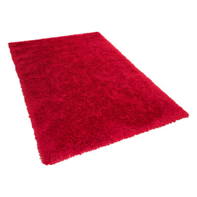 Shaggy Area Rug 140 x 200 cm Red CIDE
