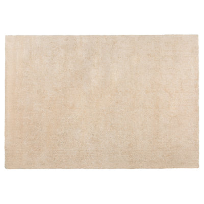 Shaggy Area Rug 140 x 200 cm Sand Beige DEMRE