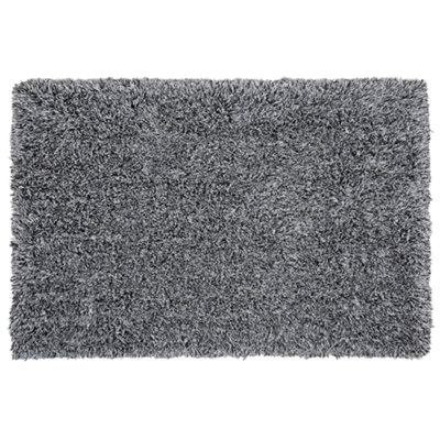 Shaggy Area Rug 160 x 230 cm Black and White CIDE