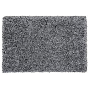 Shaggy Area Rug 160 x 230 cm Black and White CIDE